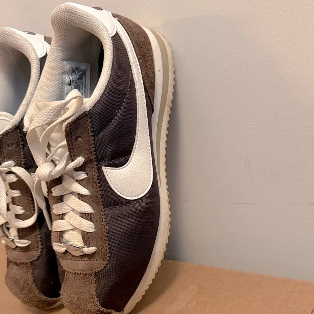 Nike Women’s Brown and White Cortez Sneakers - Picture 3 of 5